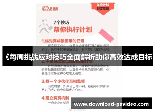 《每周挑战应对技巧全面解析助你高效达成目标》